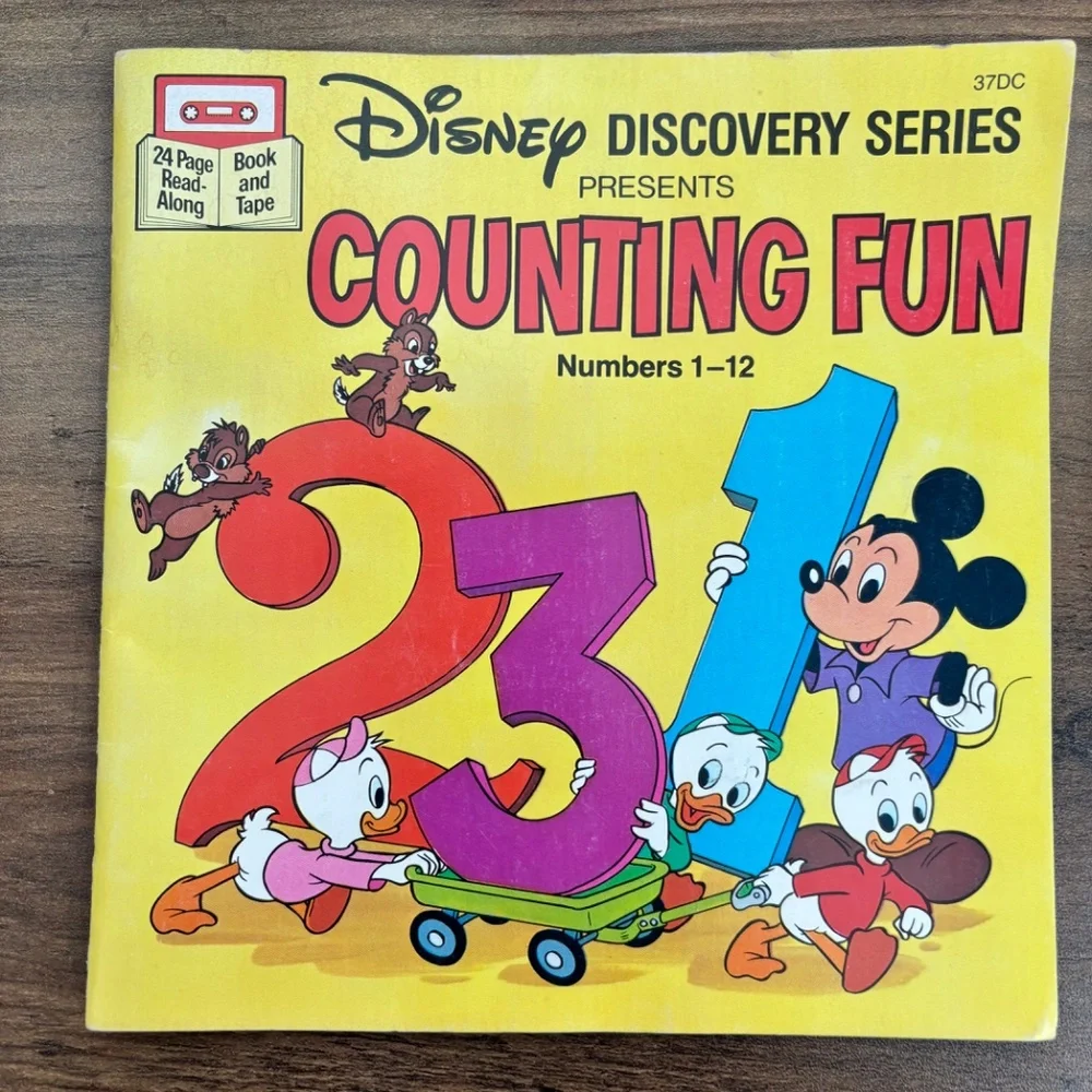 VINTAGE Walt DISNEY Discovery COUNTING FUN & PEOPLE AT WORK Read Cassette Books